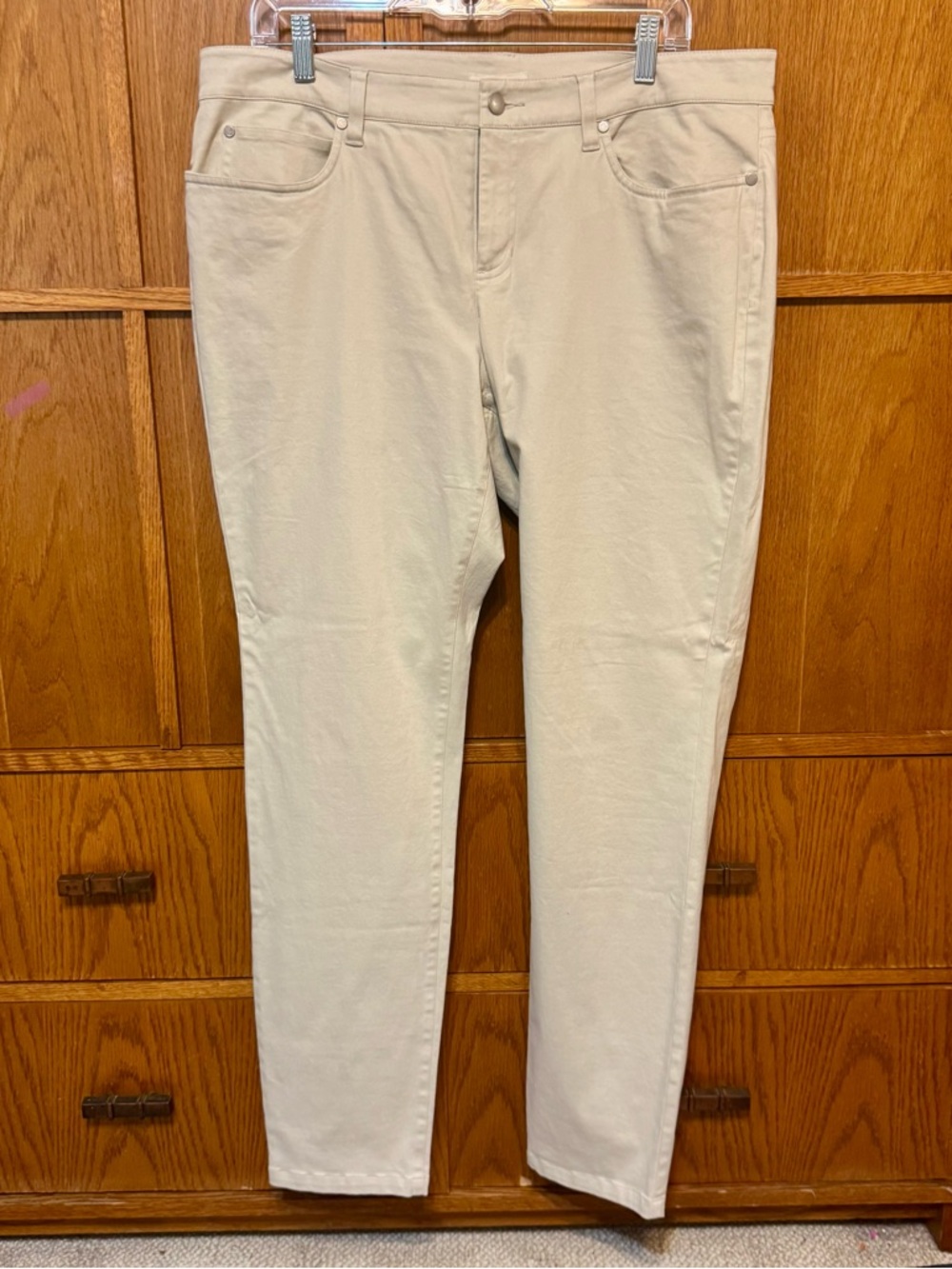 Eileen Fisher Cream Straight-Leg Jeans